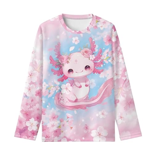 Image of Kids Long Sleeve Shirts for Girls 3-16 Year Old Cute Clothes for Teen Girls Casual Workout Tops
