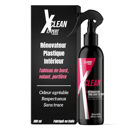 X Clean Expert Rénovateur Plastique Voiture Intérieur 300 ml – Nettoyant Plastique Voiture Intérieur, Tableau de Bord, Vinyle, Caoutchouc – Brillance...