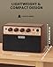STRICH 2 × 5W Mini Bass Amp - Portable, Rechargeable Bass Practice Amplifier with Clean & Drive Channels, 1/8 Headphone Output for Beginner, Practice, Vintage Brown