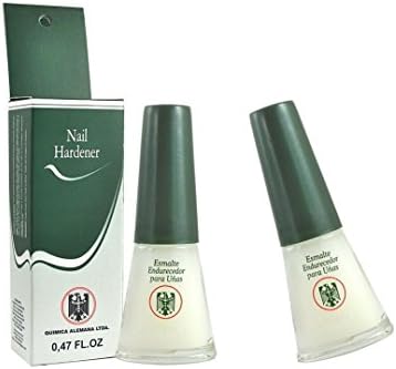 QUIMICA ALEMANA Nail Hardener (protective barrier prevents chipping, peeling and splitting) - Size 0.47 Fl.oz (Pack of 2)
