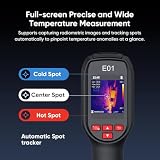 Kamera termowizyjna HIKMICRO E01 SuperIR Rozdzielczość 240 x 240 IR Ręczna kamera na podczerwień Termowizja Częstotliwość odświeżania 20 Hz, kompaktowa ręczna kamera termowizyjna, -20°C do 400°C