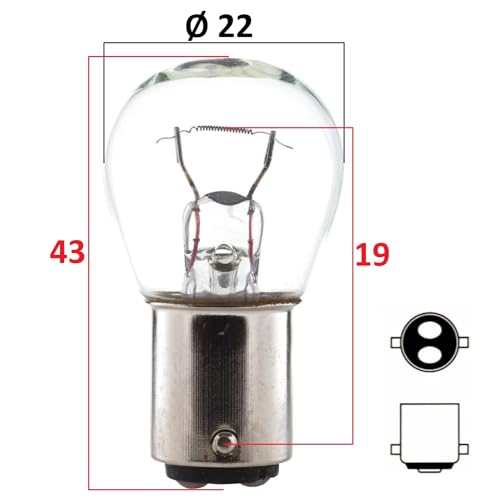 cyclingcolors 2x glühbirne 12V 15W BA15D glühlampe Auto Motorrad Traktor