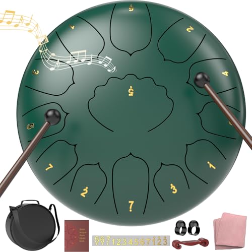 D Major Steel Tongue Handpan Drum with Accessories