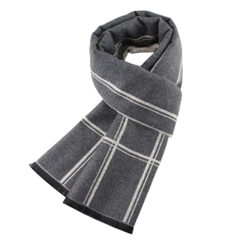 Écharpe coton épais chaud pour homme contre le froid hivernal rayé