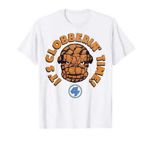 Marvel Fantastic Four The Thing Clobberin' Time Big Face T-Shirt