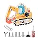 Montessori Dinosaurier Bagger Schraubbrett Spielzeug - Busy Board Schraubbrett Kinder Holz, Kinderspielzeug Motorikspielzeug lernspiele für ab 3 Jahre Kinder, Activity Board Toys
