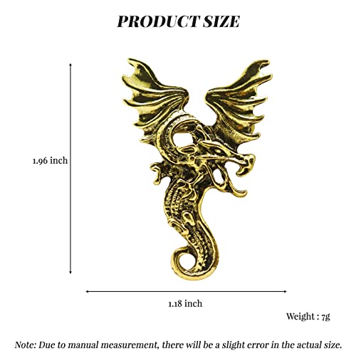 Image of HETICA Vintage Dragon Brooch Pin for Men & Women - Animal Lapel Pin for Husband, Boyfriend - Valentine's Day, Anniversary, Birthday Gifts