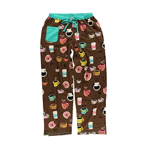 Lazy One Pajamas For Women, Cute Pajama Pants And Top Separates, Latte Sleep, Coffee, Donuts #TOP2