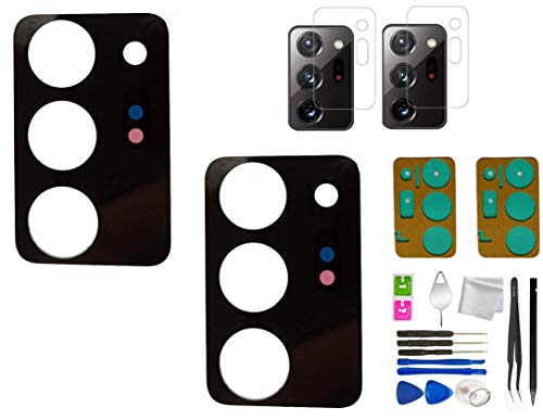 2X Galaxy Note 20 Ultra Rear Back Camera Glass Lens Replacement for Samsung Galaxy Note 20 Ultra 5G with Camera Lens Protector (All Carriers) +Repair Tools