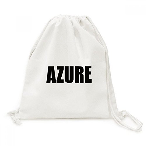 Sac en toile noire durable et cordons robustes imprimé azur DIYthinker