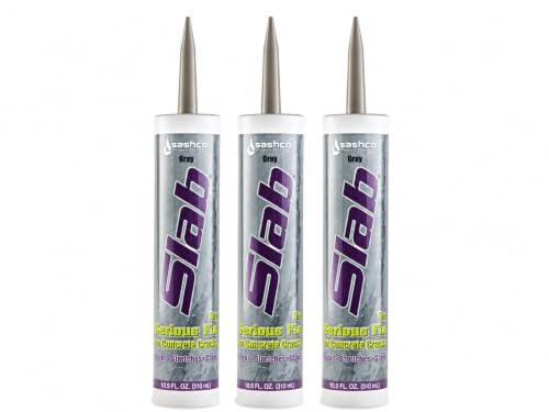 Image of Sashco Slab Concrete Crack Filler, Gray, 10.5 oz, Pack of 3