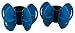 AquaLogix Blue Max Resistance Aquatic Fins - Omnidirectional Water/Drag Resistance Exercise for Lower and Upper Body Pool Workouts - Includes Online Demonstration Video (Fins Pair HRBBLS)