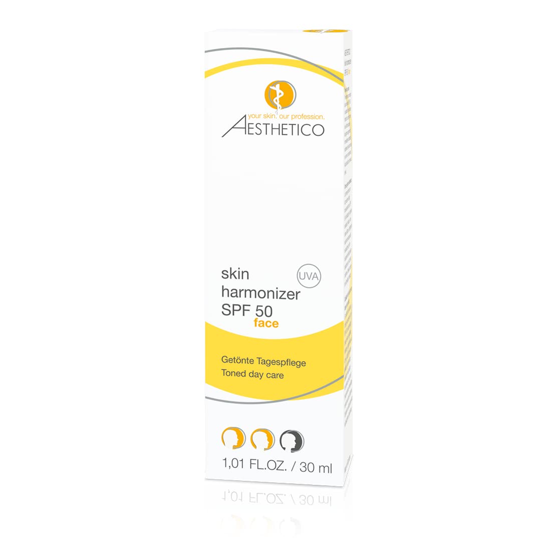 AESTHETICO skin harmonizer SPF 50, 5 x 30 ml | Getönte Tagespflege mit SPF 50, kaschiert Rötungen, ideal bei Akne und Rosacea, als Make-up-Ersatz geeignet
