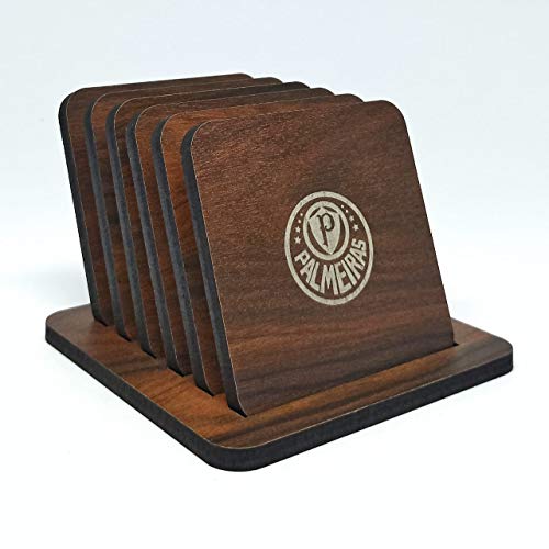 Kit Porta Copos Palmeiras Futebol Bolacha pra Cerveja