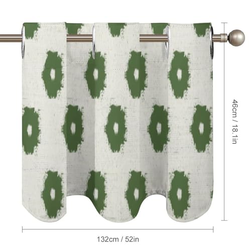 Cenefas de ventanas Timur abstractas verdes, el regalo perfecto de decoración para salón 6