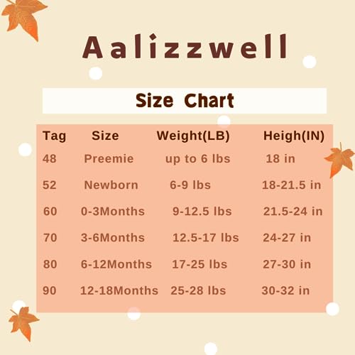 Image of Aalizzwell Preemie Newborn Infant Baby Girls Clothes Ribbed Romper Bodysuit Pants Set Fall Winter Outfits