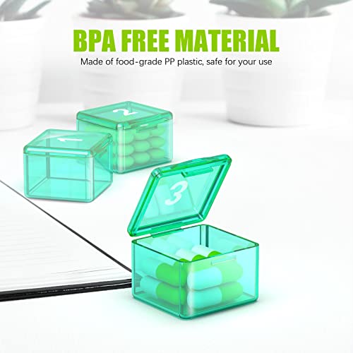 Image of Monthly Pill Organizer Once a Day - 30 Day Pill Organizer Box - Easy to Open - Large Compartments Portable Case for Travel, Month Pill Cases Medicine Organizer for Vitamin (Green)