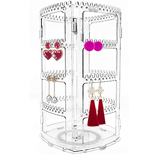 Porte Boucles d'oreilles,Porte Bijoux, Porte-bijoux pour Colliers de collier avec 168 trous et 168 rainures,Idee Cadeau pour Femme,pour Bijoux Collier Bracelet Cover