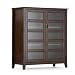Simpli Home Burlington Solid Wood Medium Storage Cabinet, Espresso Brown