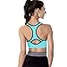 Double Couple Women Racerback Sports Bras for Women High Impact Workout Yoga Gym Fitness Bra Black+Blue+Grey Medium