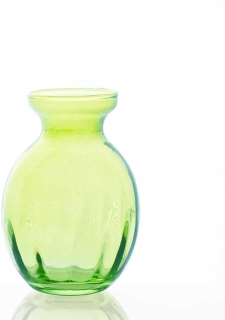 Recycled Glass Bud Vase - Olpe (Green); 11cm Vase