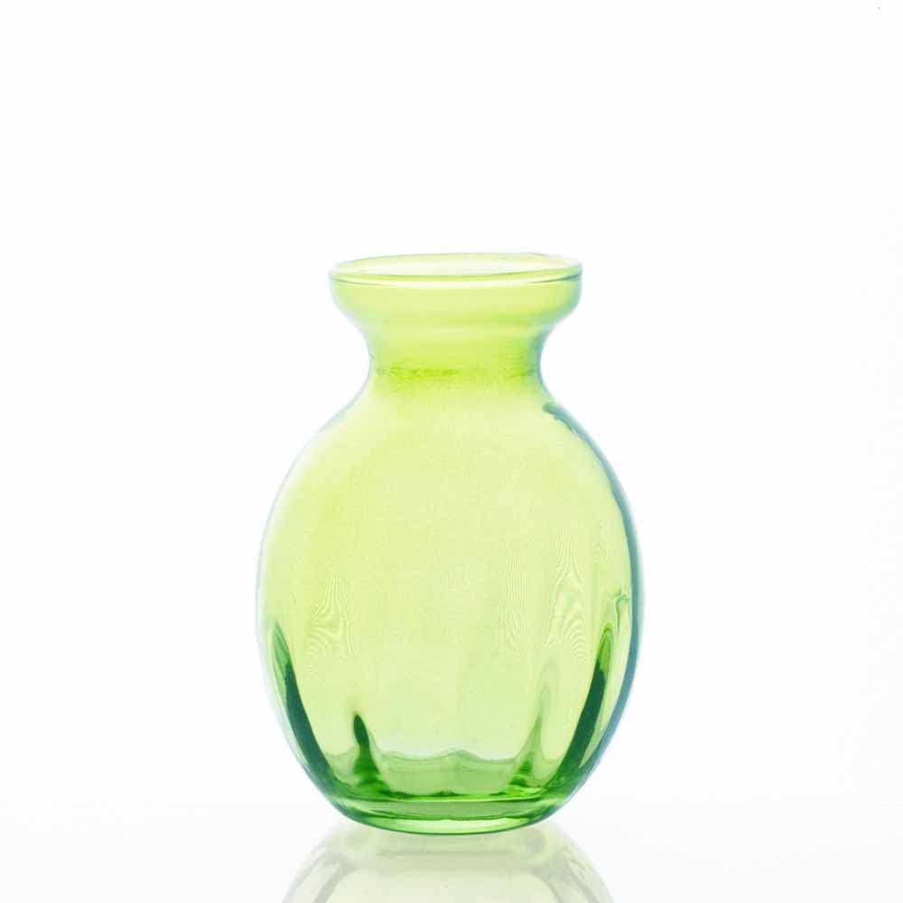 Grehom Green Recycled Glass Bud Vase - Olpe (Green); 11Cm Vase