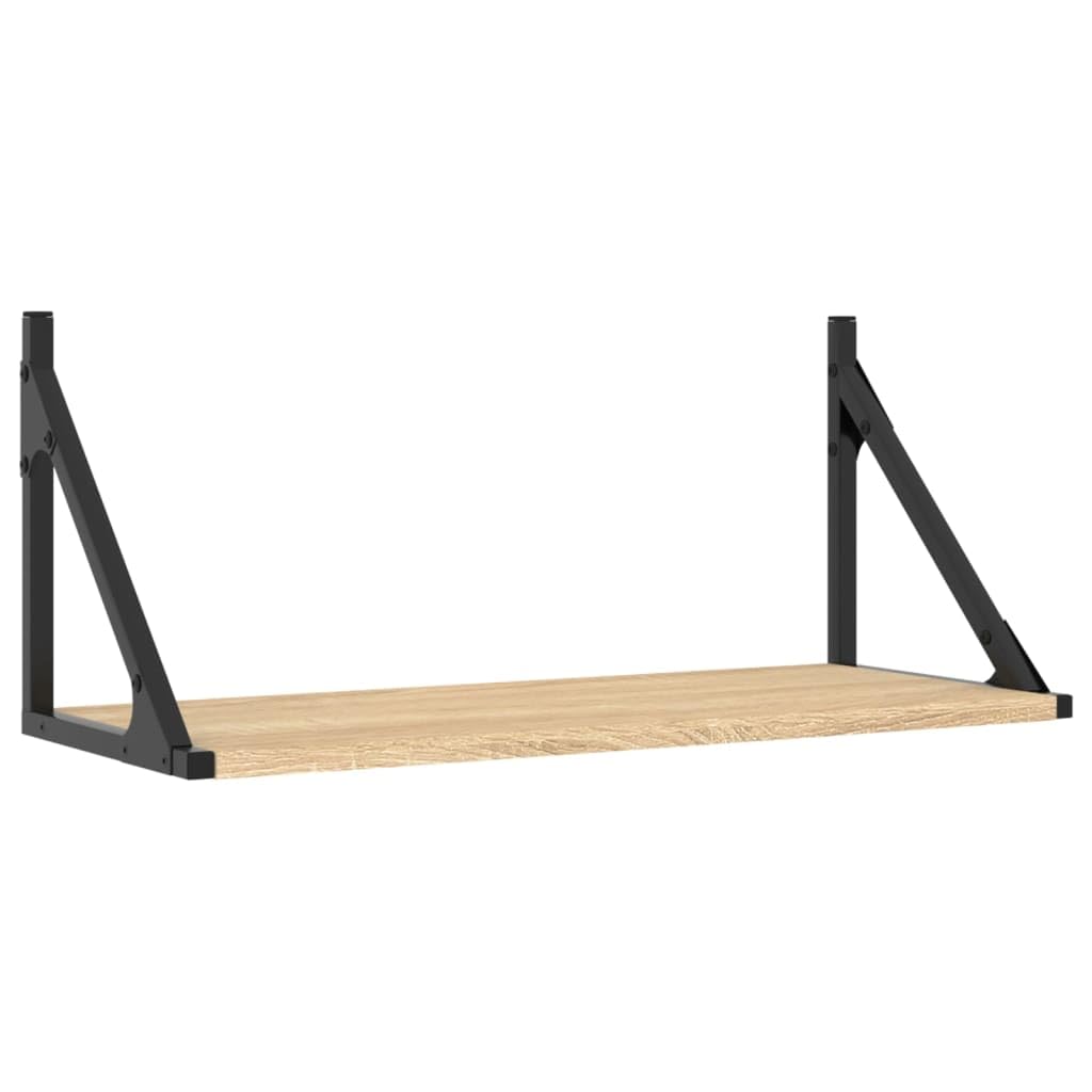 vidaXL Mensole Parete 2pz Rovere Sonoma 60x25x25,5cm Legno Multistrato