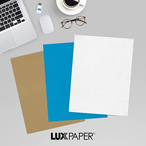 Luxpaper 8.5” X 11” Cardstock For Crafts And Cards In 100 Lb. White Linen, Scrapbook Supplies, 50 Pack (White) #TOP5