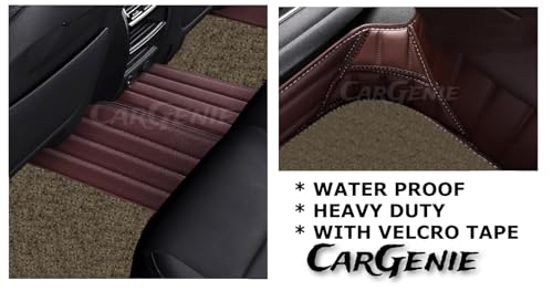 Image of 9D Car Floor Mats for Mahindra 3XO EV | Coffee | Waterproof | Antislip | Faux Leather | Full Coverage | All Weather | Custom Fitted 9D Car Floor Mats