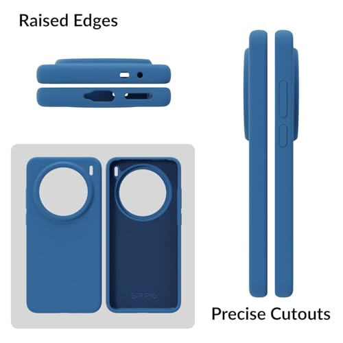 Image of SPRIG Compatible with Vivo X200 5G Premium SilkTone Back Cover Drop Tested Shock Proof Mobile Case for Men, Women, Boys and Girls with Camera Protection (Navy Blue)