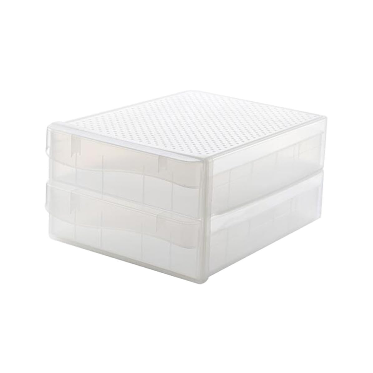 Caja para huevos tipo cajón: mantén tu nevera organizada con el contenedor doble de 60 rejillas