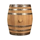 Midwest Barrel Company Small White Oak Barrel (5 Gallons) New, Never-Used Barrel with Medium Char Staves for Aging Whiskey, Bourbon, Wine, Cider, Beer