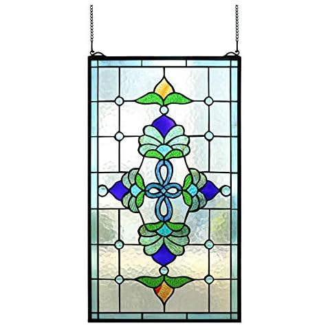 Yogoart Tiffany Style Stained Glass Window Panels Cover