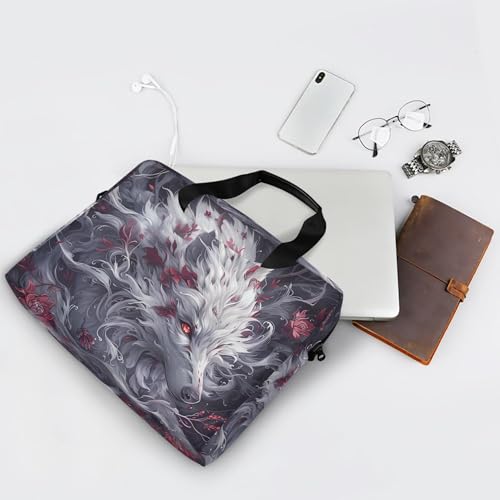 Maletín portátil rojo con diseño para laptop 13-15.6 pulg miniatura 7