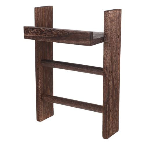Porte-serviettes rustique marron pour éviter de percer le carrelage de douche