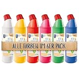 Feuchtmann MEINE LIEBLINGSFARBE im 6-er Pack I je 900g ungiftig cremige Fingerfarbe, hautfreundliche...