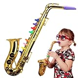 NASSMOSSE Saxofón de Juguete, saxofón de plástico Realista, Juguetes educativos tempranos para niños pequeños
