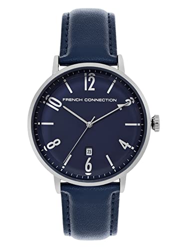 French Connection Analog Blue Dial Men's Leather Watch-Fc155U