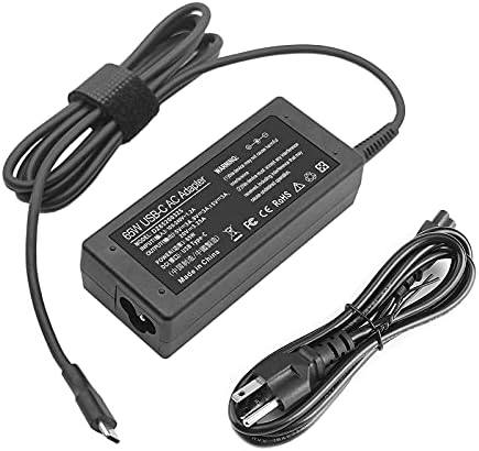 65W 45W USB C Laptop Power Replacement Adapter Charger for Lenovo Chromebook/Yoga/ThinkPad L580 L590 E580 E585 P43s P53s with Power Cord