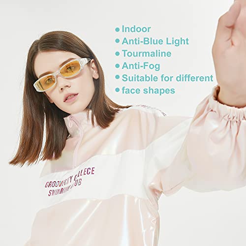 Image of Dry Eyes Relief Eyeglasses, Blue Light Blocking, Moisture Chamber Glasses Computer Reading /Gaming /TV /Phones Glasses for Men /Women, Anti Eyestrainfor Indoor (White)