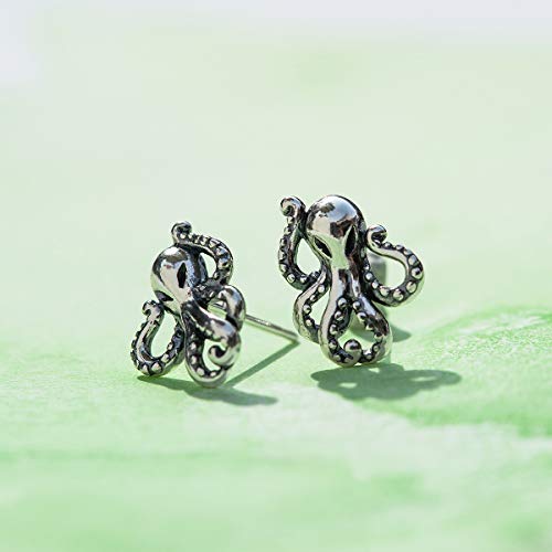 Boma Jewelry Sterling Silver Octopus Stud Earrings4