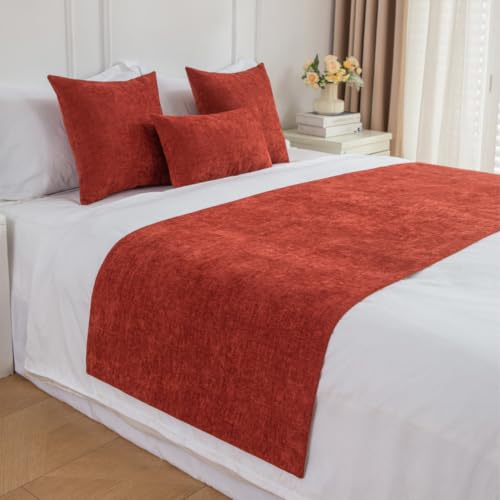 Protector de ropa de cama lavable color rojo para proteger y decorar hoteles 2