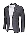 EliteSpirit Men Sport Coats, Big and Tall Sport Coat and Blazer for Men Business Casual Suit Jacket 2 Button Regular Fit Grey Casual Blazer Fashion Mens Dress Jackets Blazers Lightweight (Deep Grey L)
