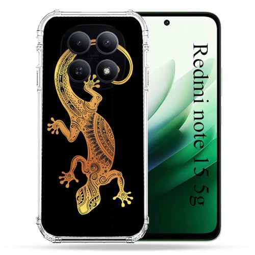 Coque Redmi Note 15 5G lézard noir finie la peur des écrans brisés