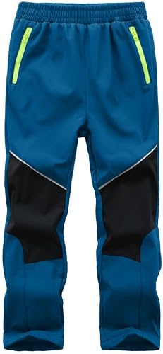 Zzkouine Kinder Softshellhose Schneehose Skihose Warme Hosen Jungen Mädchen Winterhose Outdoorhose Wanderhose