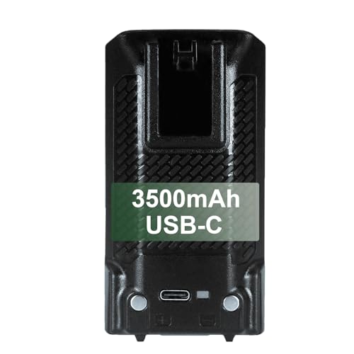 UV-K5 Battery USB-C Charger for Two Way Radio 3500mAh Enlarge Rechargeable Battery Replacement UV-K5(8) UV-K6 Walkie Talkie Accessories 7.4V
