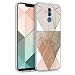 Produktbild kwmobile Hülle kompatibel mit Huawei Mate 20 Lite - Handyhülle - Handy Case Glory Dreieck Beige Rosegold Weiß