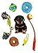 Kit Giochi per CANE, set 6 giochi morbidi sonori, peluche, corda, lancia pallina, giochi sonori per cani cuccioli