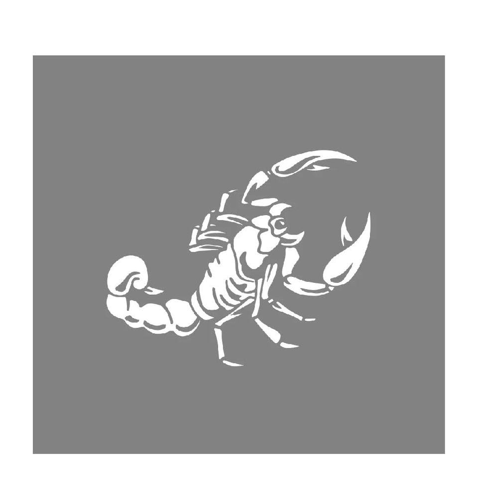 Dabhuoc Glossy White Scorpion Car Stickers Vinyl Film Decor Decal Acessories Graphics Decoration(,50X30cm)