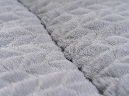 TrendPet Hundedecke Heaven gefütterte Liegedecke, Wendedecke für Hunde und Katzen, Grau (75x55cm)